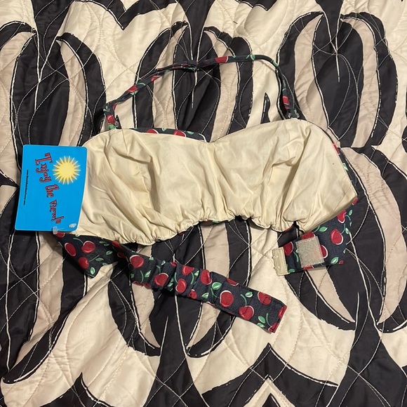 Stunning tatyana chambray and cherry bralette top - Picture 2 of 2